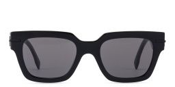 Shop FENDI Fendigraphy Rectangle Sunglasses in Black online.