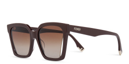 Shop FENDI Fendi Way Oversized Square Sunglasses in Bordeaux online.