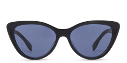 Shop FENDI Lettering Cat-Eye Sunglasses in Black online.