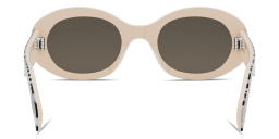 Shop CELINE Triomphe Black Oval Sunglasses in Brown online.