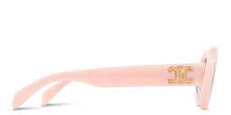 Shop CELINE Triomphe Oval Sunglasses in Rose online.