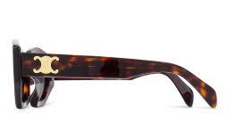 Shop CELINE Triomphe Cat-Eye Sunglasses in Havana online.