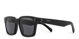 Shop CELINE 3 Dots Geometric Sunglasses in Black online.