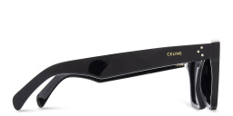 Shop CELINE 3 Dots Geometric Sunglasses in Black online.