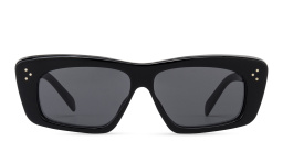 Shop CELINE 3 Dots Rectangle Sunglasses in Black online.