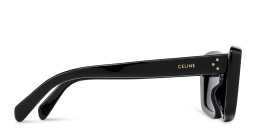Shop CELINE 3 Dots Rectangle Sunglasses in Black online.