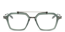 Shop AKONI Unisex Aviator Eyeglasses in Green online.