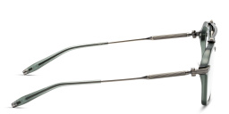 Shop AKONI Unisex Aviator Eyeglasses in Green online.