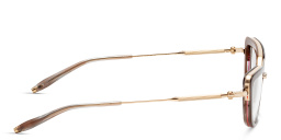 AKONI Cat-Eye Eyeglasses in Brown – Product Photo 3
