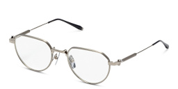 Shop AKONI Unisex Round Eyeglasses in Silver online.