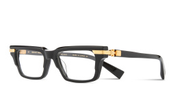 Shop BALMAIN Unisex Rectangle Eyeglasses in Black online.