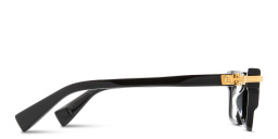 Shop BALMAIN Unisex Rectangle Eyeglasses in Black online.