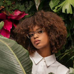 Shop BALMAIN Unisex Rectangle Eyeglasses in Clear online.