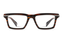 BALMAIN Unisex Rectangle Eyeglasses in Brown – Product Photo 1