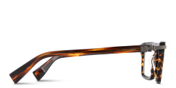 BALMAIN Unisex Rectangle Eyeglasses in Brown – Product Photo 3