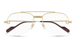 Shop Cartier Première de Cartier Wide Pilot Eyeglasses in Gold online.