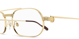 Shop Cartier Première de Cartier Wide Pilot Eyeglasses in Gold online.