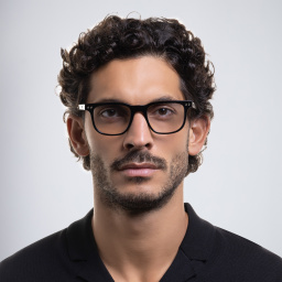 MONTBLANC Square Eyeglasses in Black – Product Photo 5