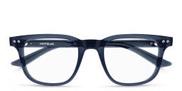 MONTBLANC Square Eyeglasses in Blue – Product Photo 1