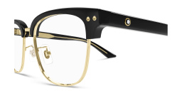 MONTBLANC Square Eyeglasses in Black – Product Photo 3