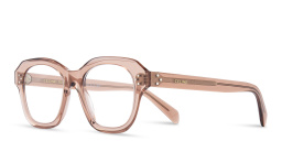 Shop CELINE 3 Dots HD Geometric Eyeglasses in Pink online.