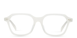 Shop CELINE Thin Geometric Eyeglasses in White online.