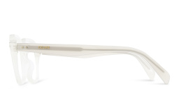 Shop CELINE Thin Geometric Eyeglasses in White online.