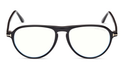 Shop TOM FORD Pilot Eyeglasses in Shiny Black online.
