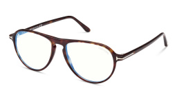 Shop TOM FORD Pilot Eyeglasses in Dark Havana online.