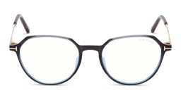 TOM FORD Round Eyeglasses in Shiny Grey – Product Photo 1