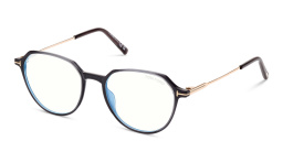 TOM FORD Round Eyeglasses in Shiny Grey – Product Photo 2