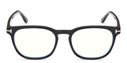 Shop TOM FORD Square Eyeglasses in Shiny Black online.