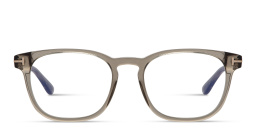 Shop TOM FORD Square Eyeglasses in Transparent Grey online.