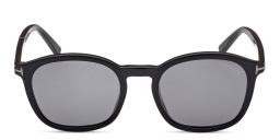 نظارات شمسية جايسون بإطار مربّع من توم فورد بلون أسود لامع - صورة المنتج 1