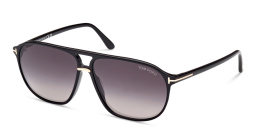 Shop TOM FORD Bruce Aviator Sunglasses in Shiny Black online.