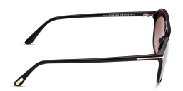 Shop TOM FORD Bruce Aviator Sunglasses in Shiny Black online.