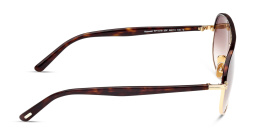 Shop TOM FORD Maxwell Pilot Sunglasses in Shiny Pale Gold online.