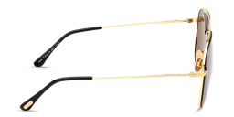 TOM FORD Brady Pilot Sunglasses in Shiny Deep Gold – Product Photo 3