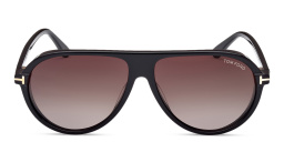 TOM FORD Marcus Pilot Sunglasses in Shiny Black – Product Photo 1