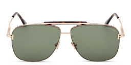 Shop TOM FORD Jaden Aviator Sunglasses in Shiny Rose Gold online.