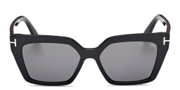 Shop TOM FORD Winona Cat-Eye Sunglasses in Shiny Black online.