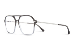 Shop MYKITA Hiti Unisex Wide Aviator Eyeglasses in Grey online.