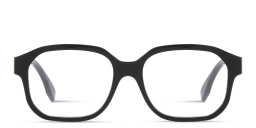 Shop FENDI FF Logo Rectangle Eyeglasses in Black online.