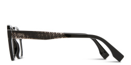 Shop FENDI FF Logo Rectangle Eyeglasses in Black online.
