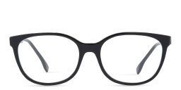 Shop FENDI Fine Wide Oval Eyeglasses in Black online.