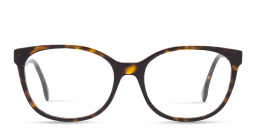 Shop FENDI Fine Wide Oval Eyeglasses in Havana online.