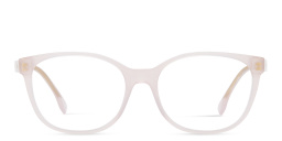 Shop FENDI Fine Wide Oval Eyeglasses in Pink online.