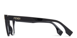Shop FENDI Fendi Bold Square Eyeglasses in Black online.