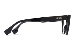 Shop FENDI Fendi Bold Square Eyeglasses in Black online.