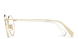 Shop CELINE Metal Round Eyeglasses in Gold online.